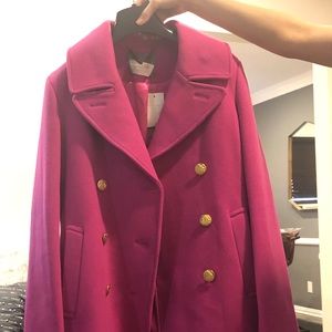 Jcrew pink peacoat